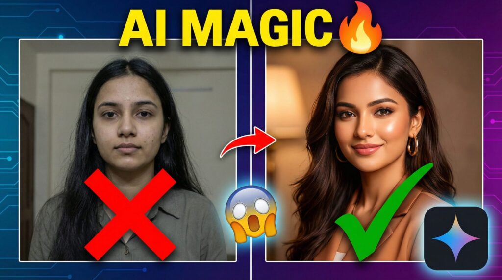 ज़ीरो एडिटिंग स्किल → 5 सेकंड में सैलून जैसा रिज़ल्ट
कॉपी-पेस्ट करें और प्रो बन जाएं! 🔥