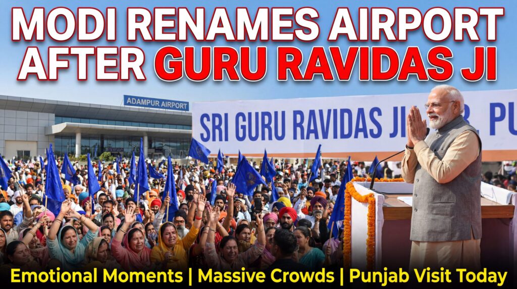 मोदी ने एयरपोर्ट का नाम बदलकर गुरु रविदास जी के नाम पर रखा unoday.com मोदी ने एयरपोर्ट का नाम बदलकर गुरु रविदास जी के नाम पर रखा